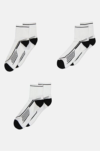 Rocawear Men 3 Pairs Textured Mid Length Sock, Multicolor