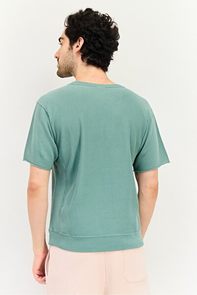 Champion Men Sportswear Fit Embroidered Logo Short Sleeve Outdoor T-Shirt, Sage Green