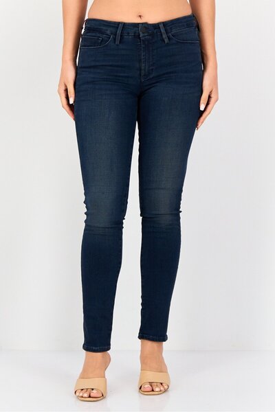 Levi's Women Skinny Fit Washed Stretchable Denim Jeans, Navy