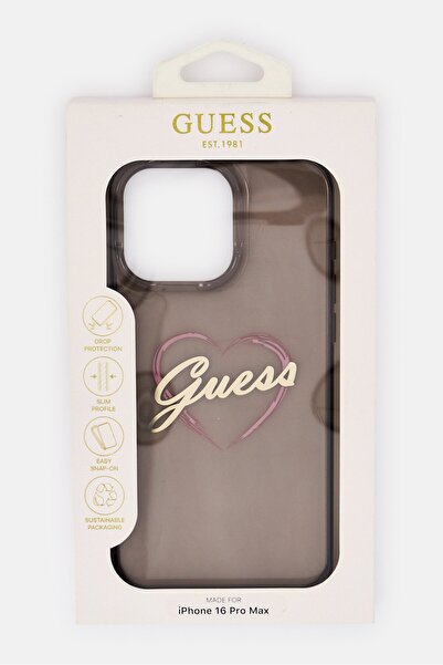 Guess iPhone 16 Pro Max Brand Logo Protective Case, Grey