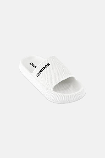 Reebok Kids Boy Brand Logo Slip On Slides, Off White