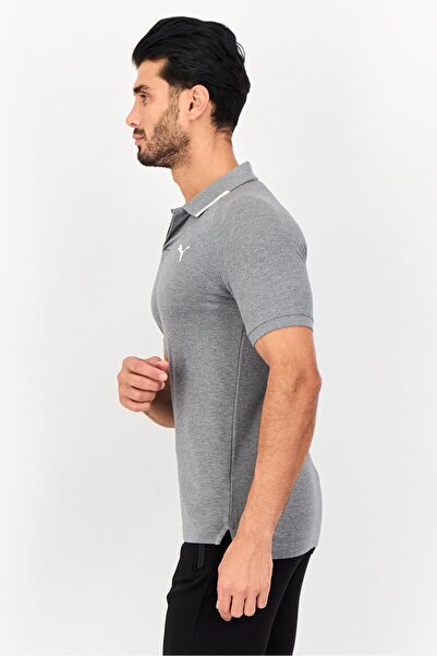 Puma Men Slim Fit Short Sleeve Outdoor Polo Shirt, Grey