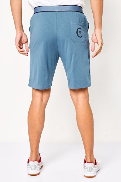 Cerruti 1881 Men Brand Logo Basic Shorts, Slate Blue