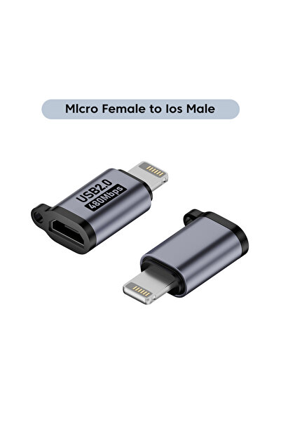 Choice محول من مايكرو إلى IOS مايكرو يو إس بي إلى نوع سي، ميني يو إس بي إلى يو إس بي سي 480 ميجابايت في الثانية، موصل شحن سريع للبيانات