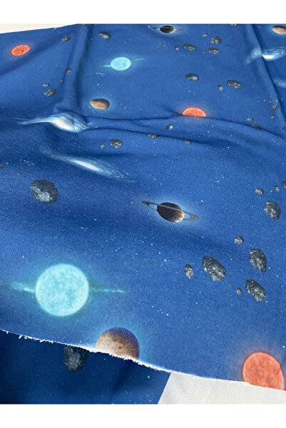 Butik Galaxy desen şardonlu eşofmanlık kumaş