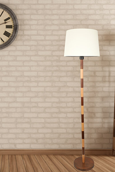 Begüsa Solen Ahşap Lambader No:04 Krem Şapka