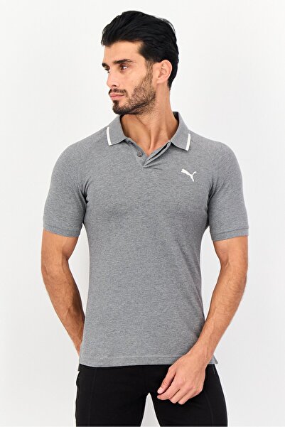 Puma Men Slim Fit Short Sleeve Outdoor Polo Shirt, Grey