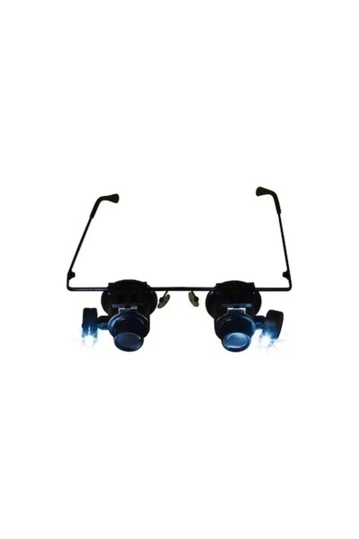 dalimag Lupe de precizie cu lumină LED, mărire 20X, negre,