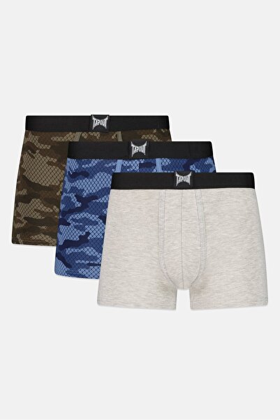 Tapout بوكسر رجالي بشعار مموه، 3 قطع، متعدد الألوان