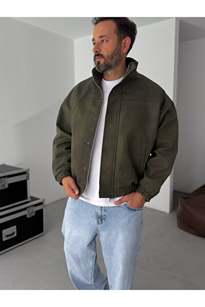 BYBASICMAN Haki Bomber Deri Mont EP-7321