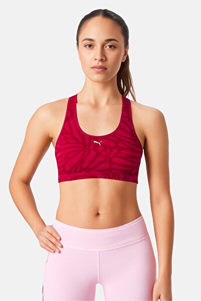 Puma Women Padded Training Sports Bra, Dark Pink