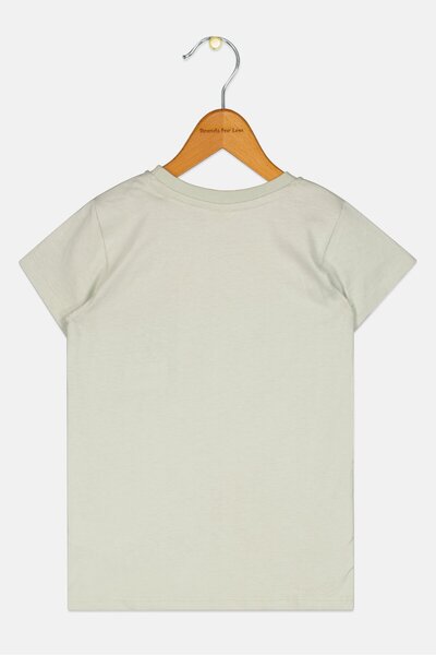 PEANUTS Toddlers Girl Short Sleeve Graphic T Shirt, Sage