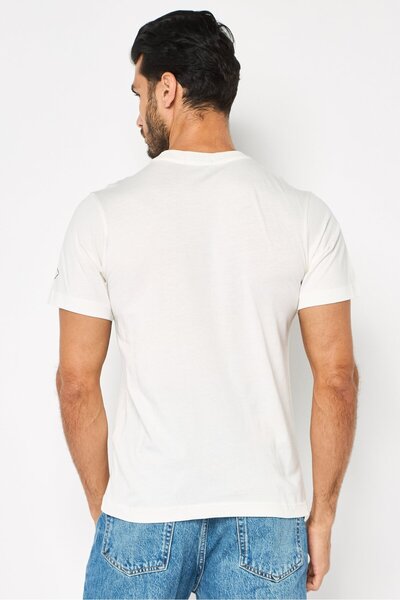 Replay Men Crew Neck Short Sleeves Brand Logo T-Shirt, White