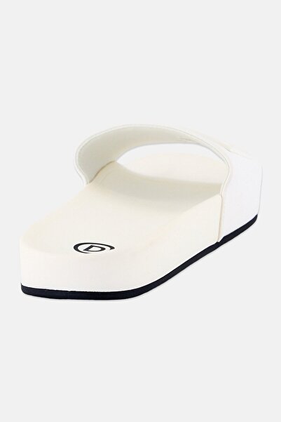 Desigual Women Brand Logo Slip On Slides, White