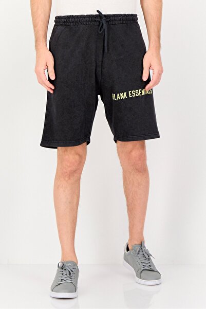 BLANK ESSENTIALS Men Brand Logo Basic Shorts, Grey