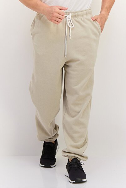 Rue 21 Men Regular Fit Solid Drawstring Sweatpants, Stone