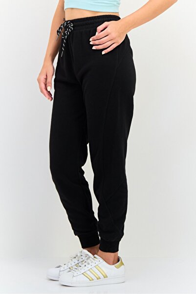 Forever 21 Women Regular Fit Plain Jogger Pants, Black