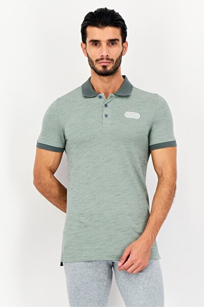 Puma قميص بولو رجالي من One8 بأكمام قصيرة قصة ضيقة للأنشطة الخارجية، لون أخضر...