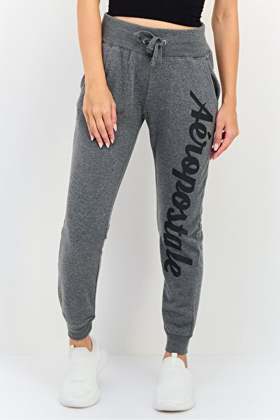 Aeropostale Women Sportswear Fit Outdoor Sweatpants, Grey