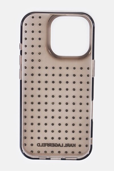Karl Lagerfeld iPhone 16 Pro Metallic Protective Case, Black