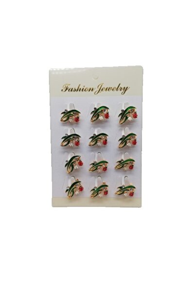 Bibilel Σετ 12 καρφίτσες σετ χιονιού με πασχαλίτσα