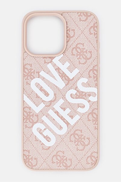 Guess iPhone 16 Pro Max Brand Logo Protective Case, Pink