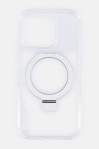 Levelo جراب حماية فيرونا لهاتف iPhone 16 Pro مع حامل حلقي، شفاف