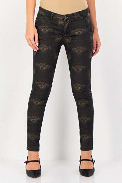 Reiko Women Skinny Fit Animal Print Straight Leg Pants, Multicolor