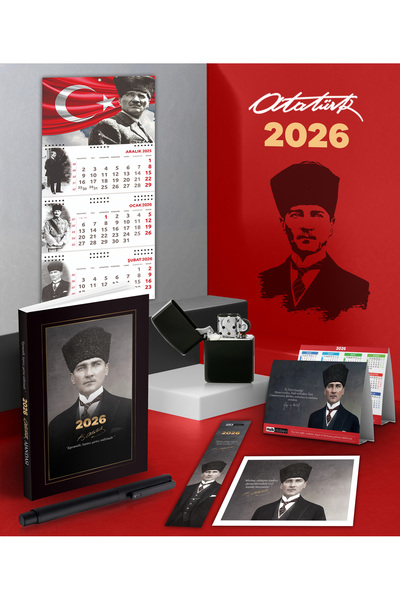 Halk Kitabevi Agenda 2026 cu Kalpakul Ataturk - Calendar de perete Ayyıldız -...
