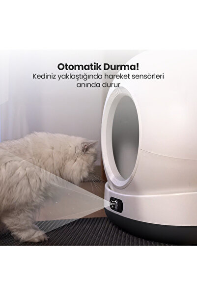 Haustier CB002 KAMERALI Akıllı Otomatik Kedi Tuvaleti, (Haustier Türkiye Garantili)