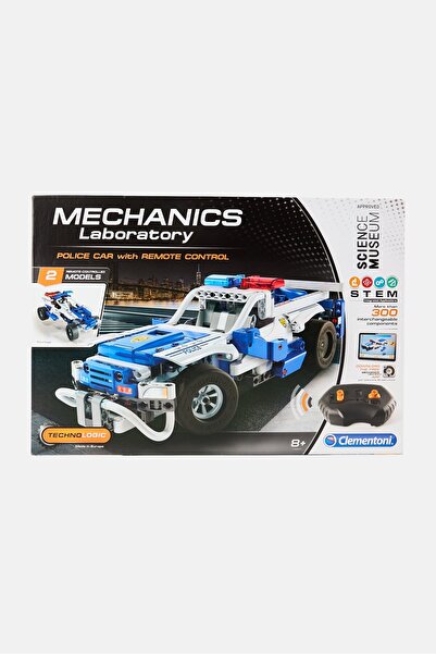 CLEMENTONI 300 Piece Mechanics Lab Police Car With Remote Controll, Multicolor