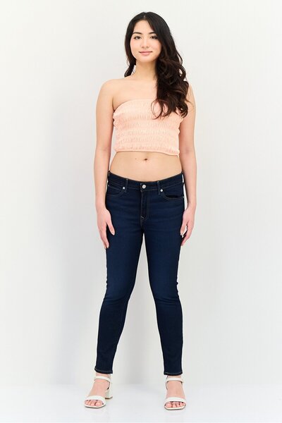 Levi's Women Skinny Fit Plain Stretchable 711 Jeans, Navy