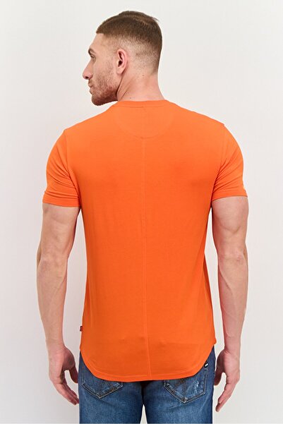 Levi's Men Crew Neck Short Sleeve Graphic T-Shirt, Orange