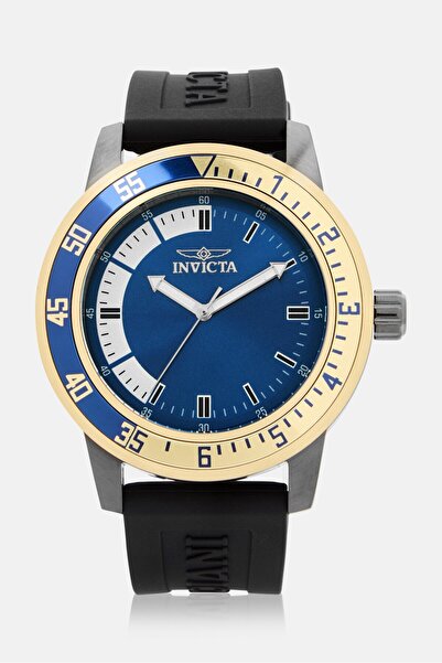 Invıcta Men 35779 Silicone Analog Watch 45 mm, Black