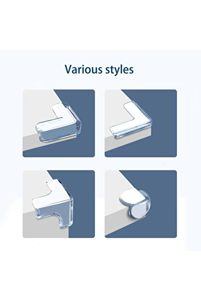 EUROLUXE 4-Piece Transparent Corner & Edge Protector Set – Baby & Child Safety Device (Table, Coffee Table, Glass Compatible)