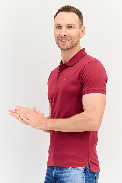 Levi's Men Regular Fit Short Sleeve Brand Logo Polo Shirt, Maron