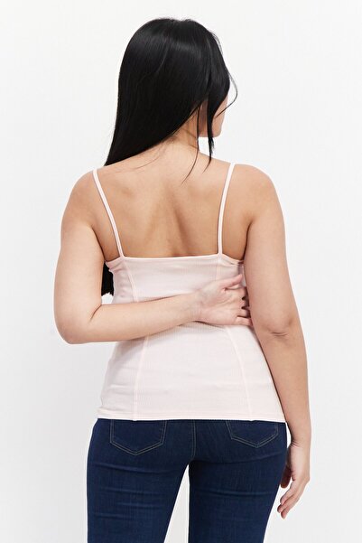 Jenny Women U-neck Sleeveless Plain Tank Top, Pink