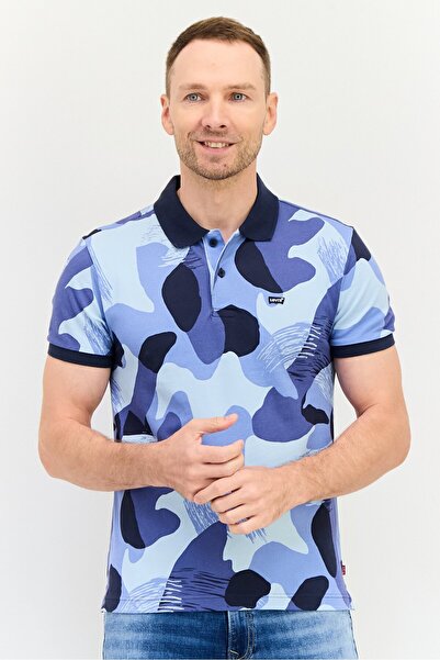 Levi's Men Regular Fit Abstract Short Sleeves Polo Shirt, Multicolor