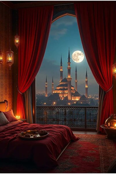 Dialands Mozaik A Look from the Palace to the Mosque 34X50 Dialands Diamond Mosaic Painting