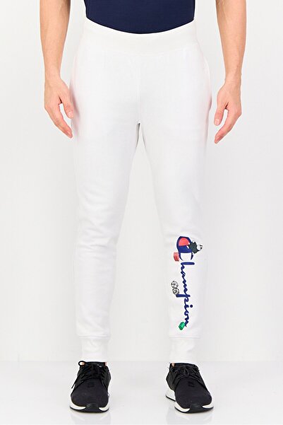 Champion Men Sportswear Fit Brand Logo Outdoor Sweatpants, White