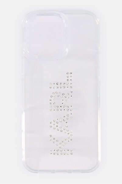 Karl Lagerfeld iPhone 16 Pro Max Metallic Logo Protective Case, Transparent