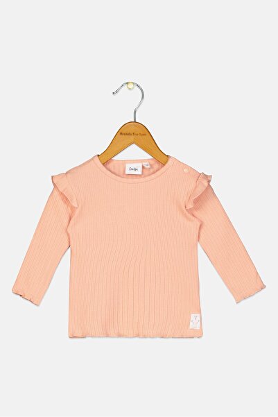 Feetje Toddlers Girl Solid Long Sleeves Top, Peach