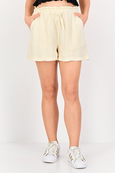 Forever 21 Women Plain Basic Shorts, Beige