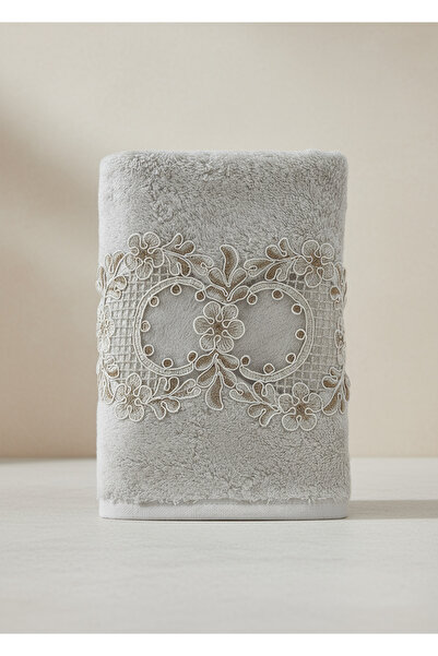 Class Bambu Dantelli El ve Yüz Havlusu 50 X 90 cm Mahber Taş 1 Adet Tekli Kutulu 250 Gram