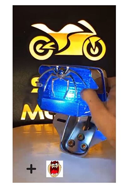 GMS Cg Modifiye Nikel Arka Stop Mavi Cam+Beyaz çakar+Örümcek Montajlı gelir (hdiye tzmnya stcker)