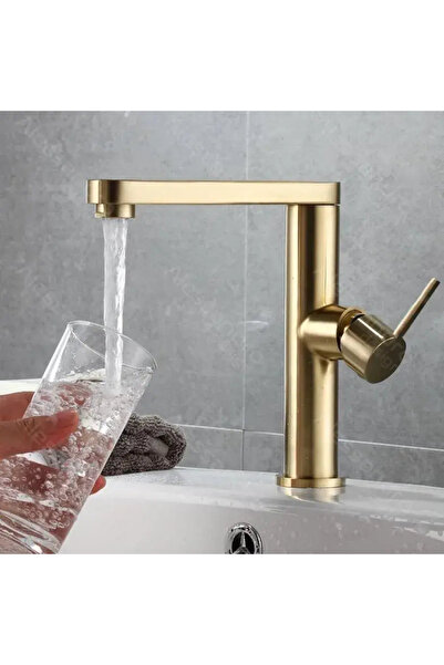 KORMAN TECHNIK Baterie pentru chiuvetă, alamă sanitară, auriu, 9107D