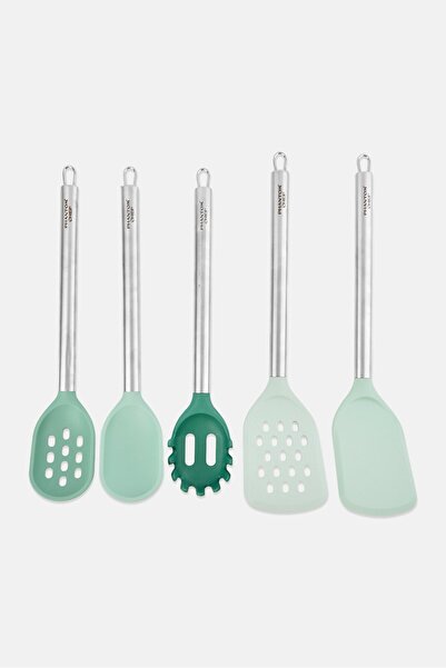 Phantom Chef 5 Pcs Stainless Steel And Silicone Utensil Set, Multicolor