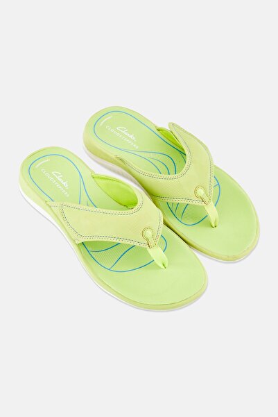 CLARKS Women Medium Slip On Casual Slipper, Lime Green