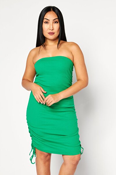 Don't Call Me Jennyfer Women Ribbed Bodycon Dress, Green