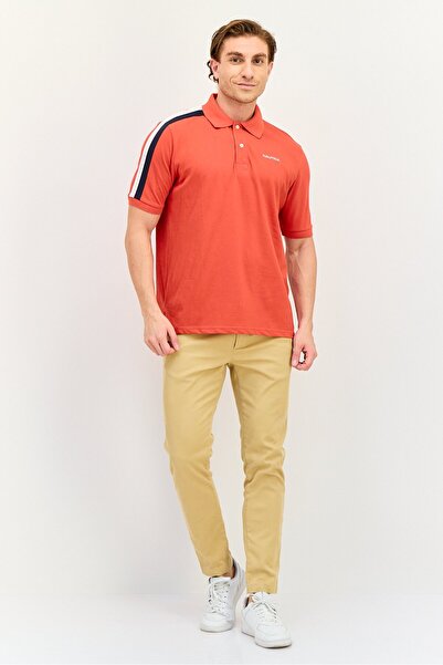 Nautica Men Regular Fit Embroidered Logo Short Sleeve Polo Shirt, Red